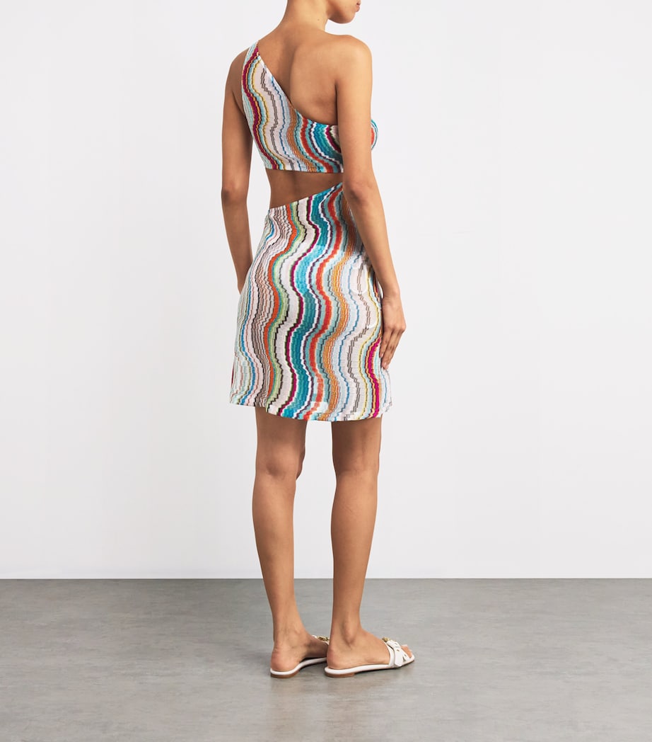 Missoni Multi Asymmetric Cut-Out Mini Dress