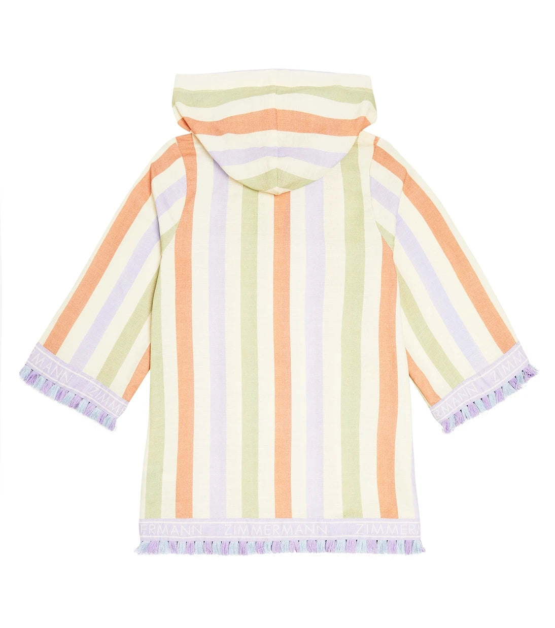 Zimmermann Kids - August striped cotton beach cover-up