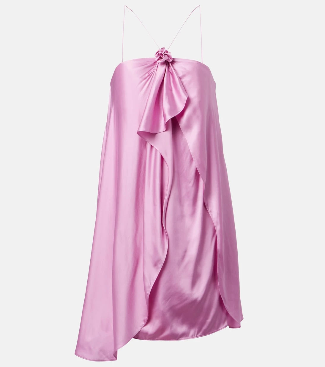 Acne Studios - Ruffled halterneck satin minidress