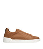 Zegna Crocodile Leather Triple Stitch SECONDSKIN Sneakers