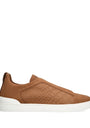 Zegna Crocodile Leather Triple Stitch SECONDSKIN Sneakers