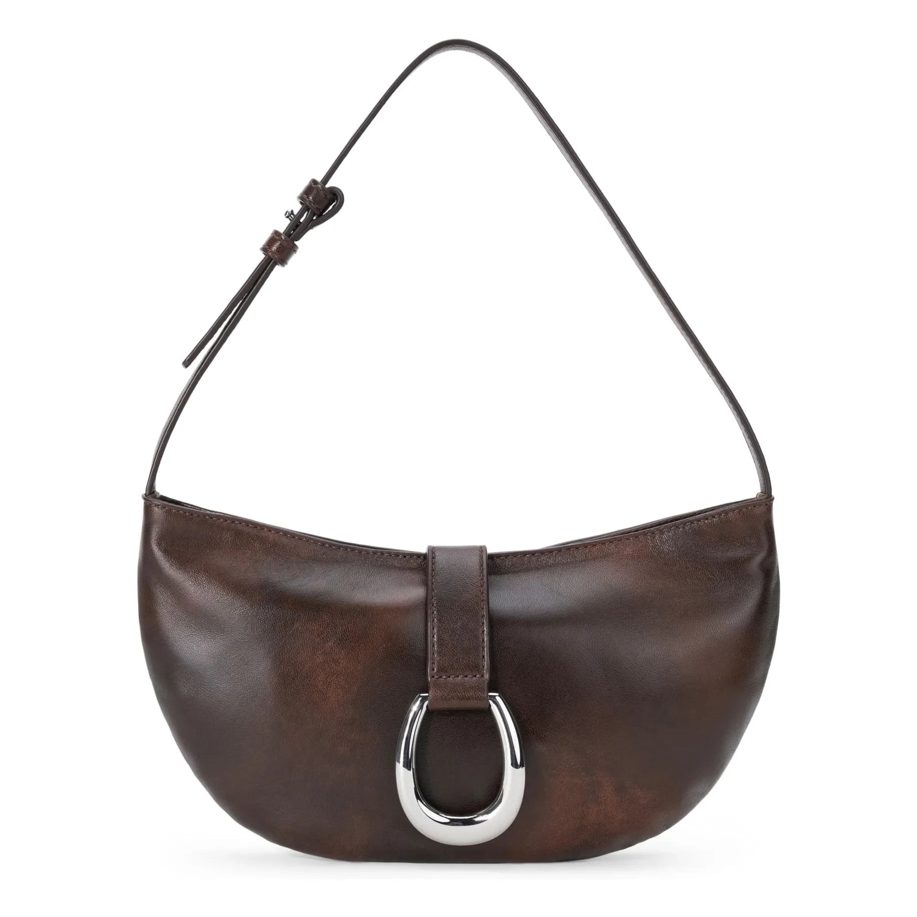 Staud - Harlow Crescent Leather bag | Coffee