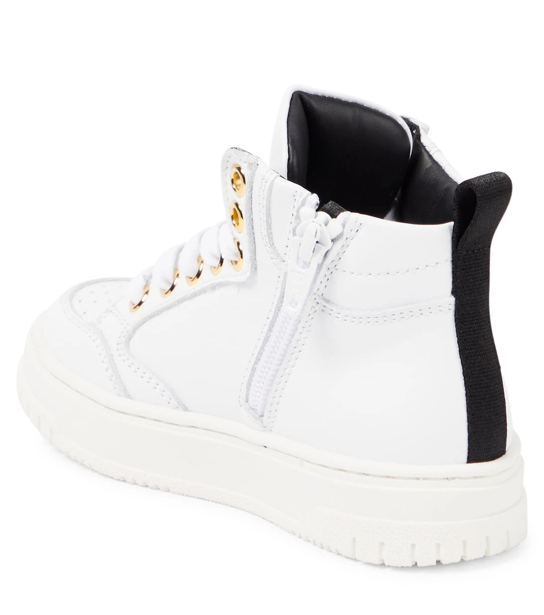 Moschino Kids - Logo leather sneakers