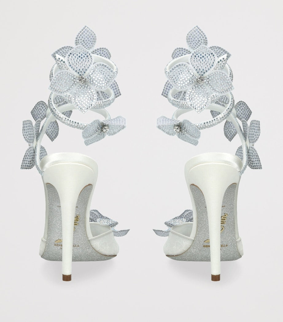 White Embellished Floriane Pumps 105