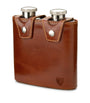 Double Leather Hip Flask