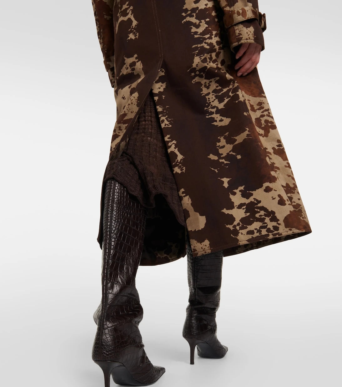 Acne Studios - Cow-print cotton trench coat