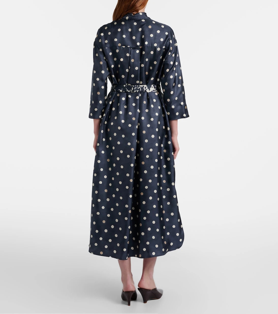 'S Max Mara - Leva polka-dot silk twill shirt dress