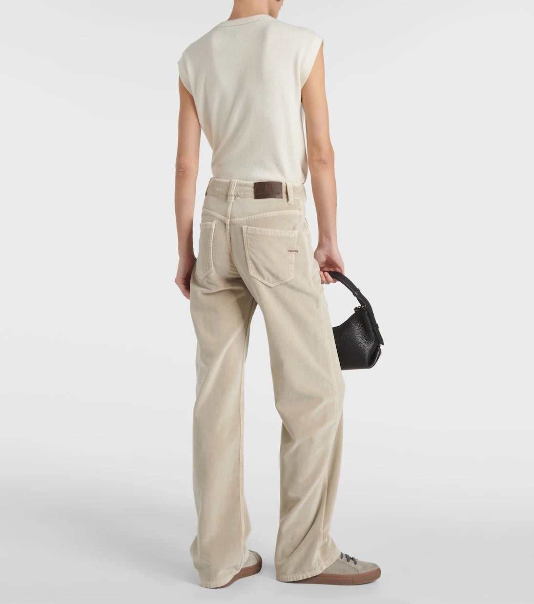 Brunello Cucinelli - Mid-rise cotton velvet straight pants