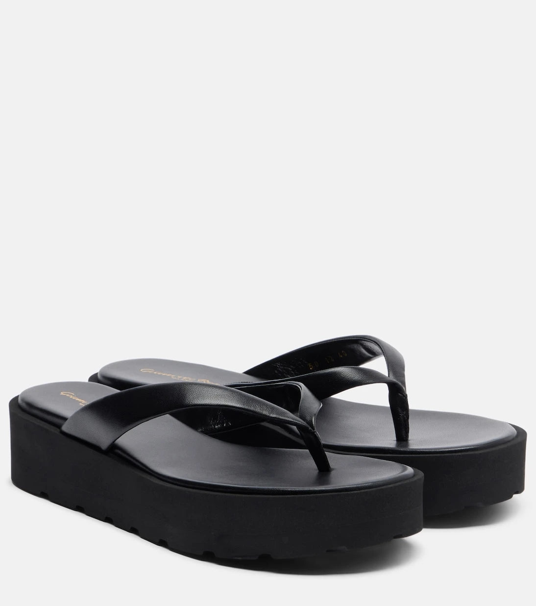 Gianvito Rossi - Leather platform thong sandals