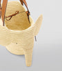 LOEWE Beige Woven Elephant Basket Tote Bag