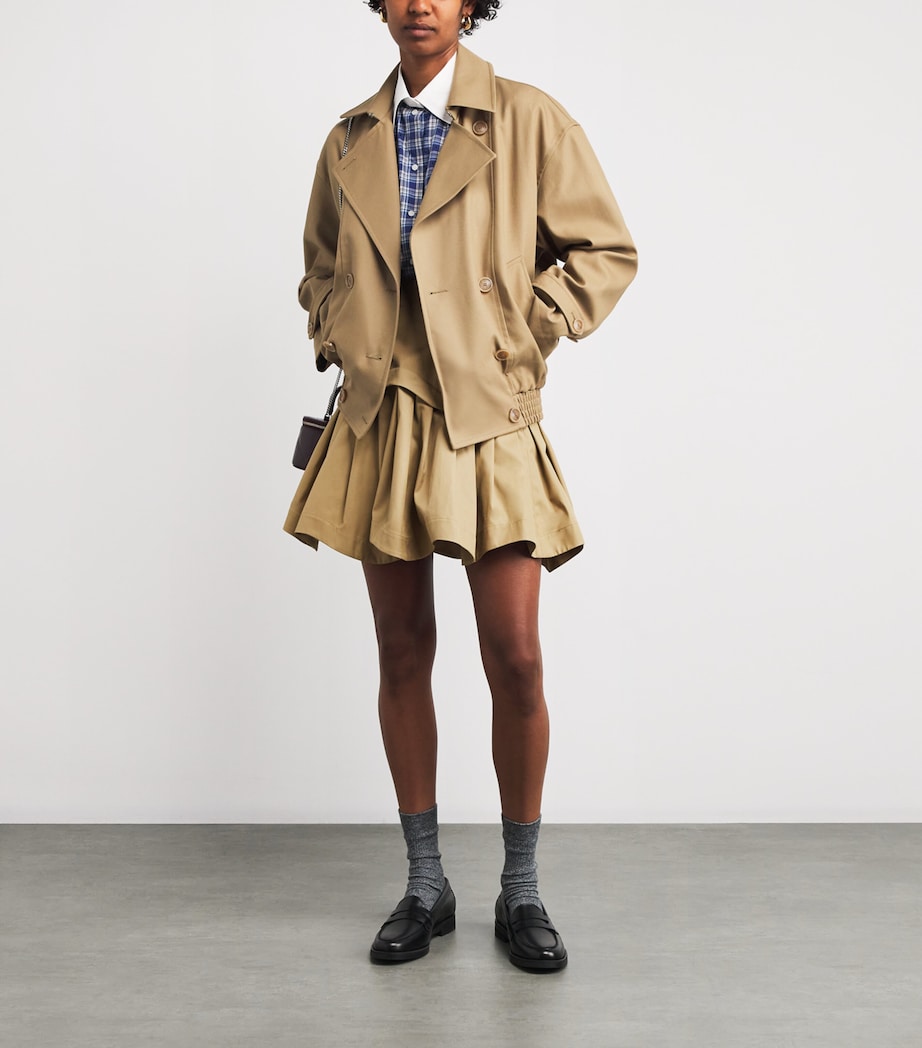 Cotton Ruffled Mini Skirt