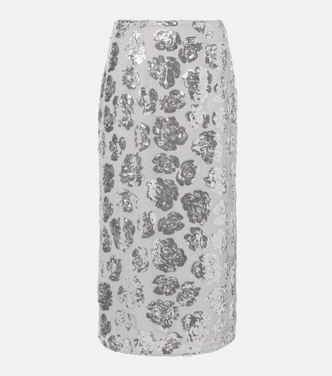 Rotate - Floral sequined chiffon pencil skirt