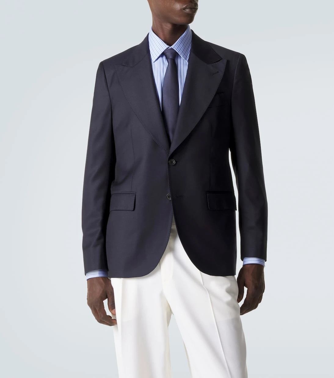 Rubinacci - Single-breasted virgin wool blazer