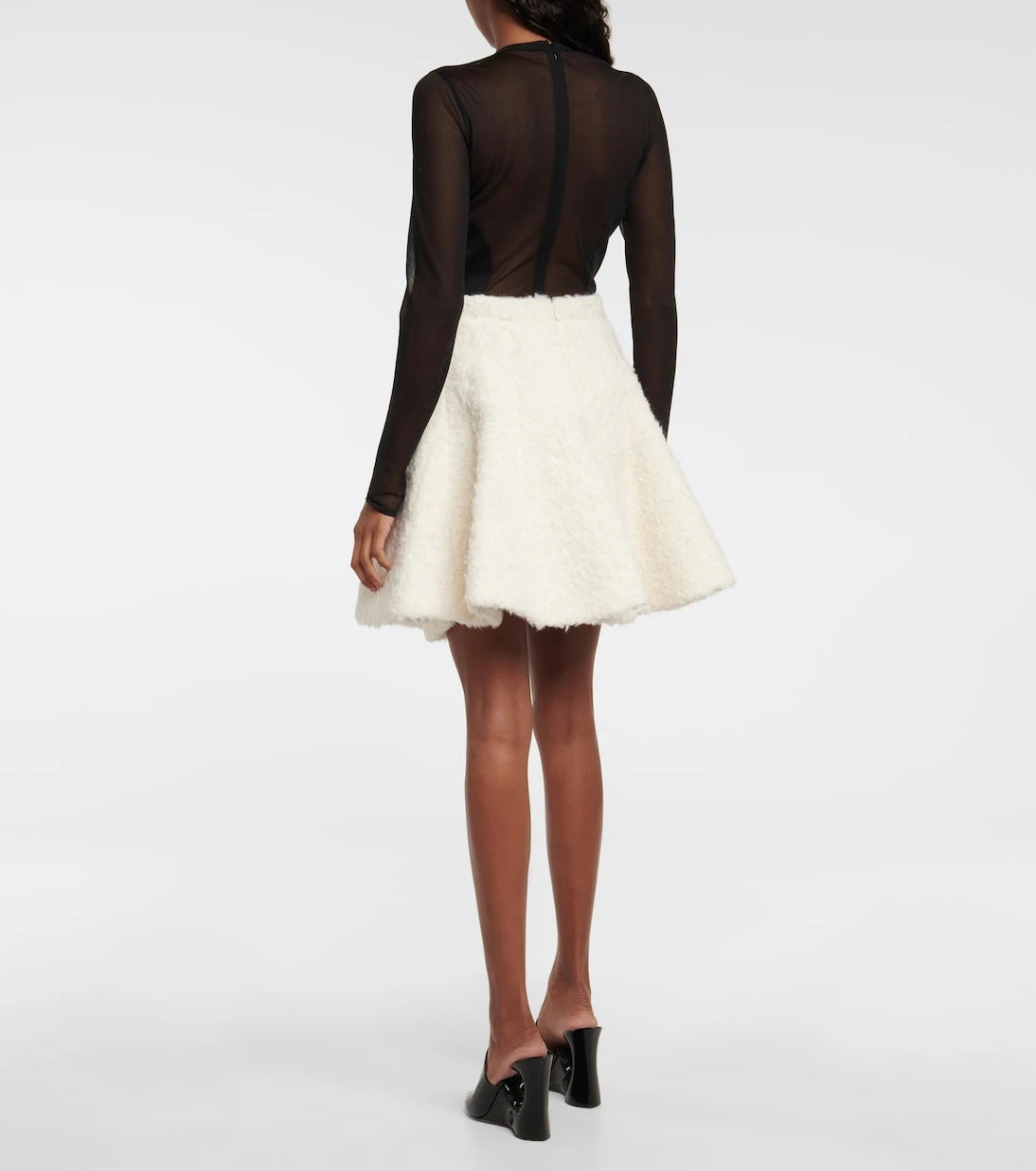 Alaïa - Wool and cotton miniskirt