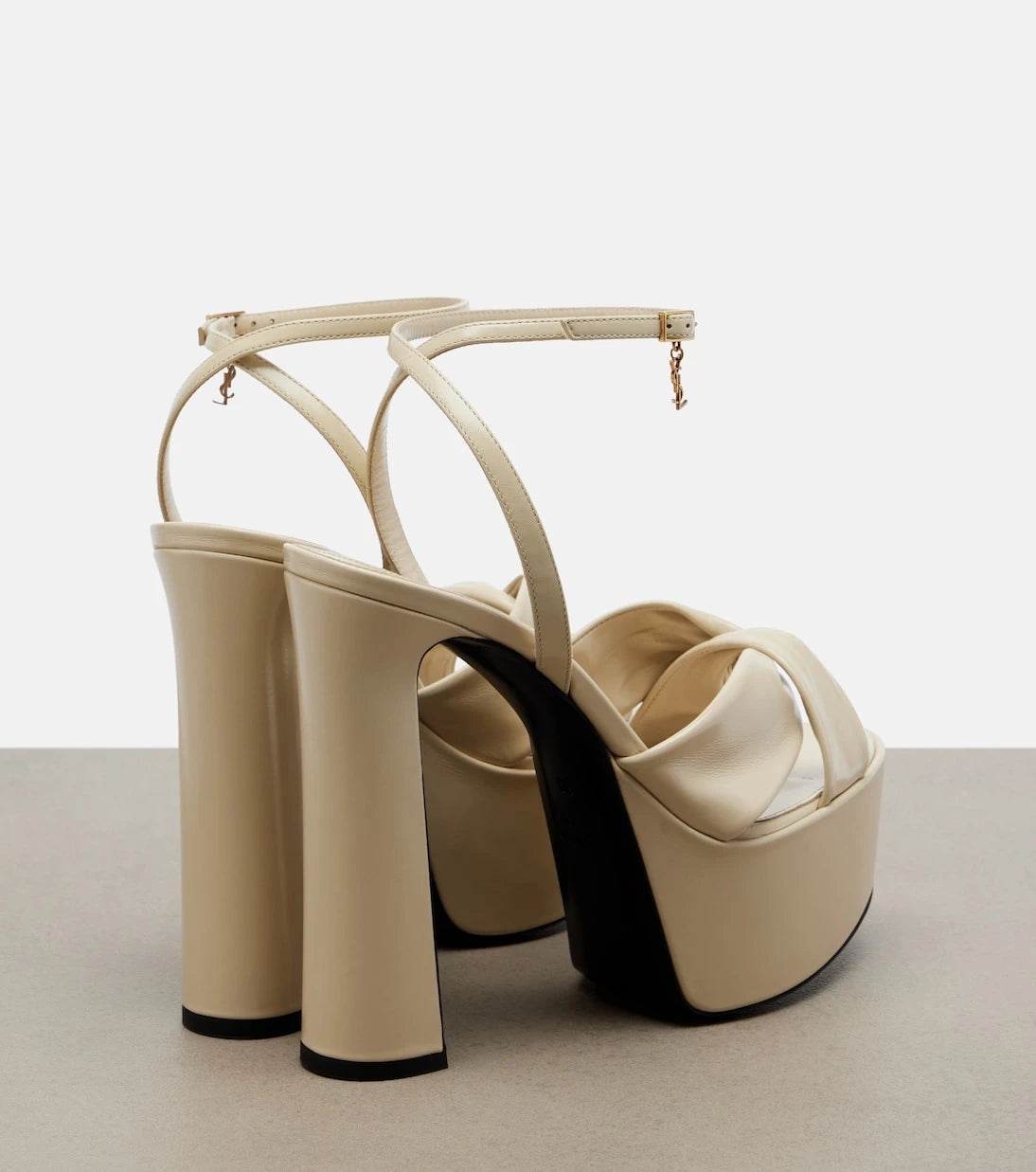 Saint Laurent - Franciane leather platform sandals