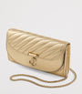 Gold Leather Curve Chain Wallet