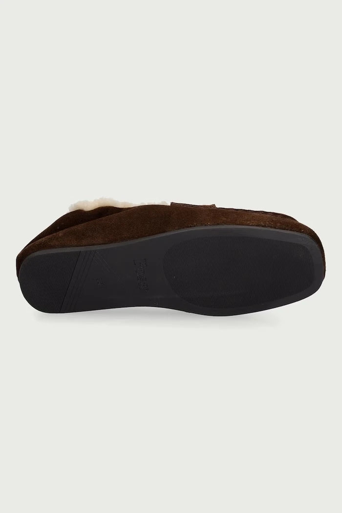 Kadın süet mokasen Penny Loafer