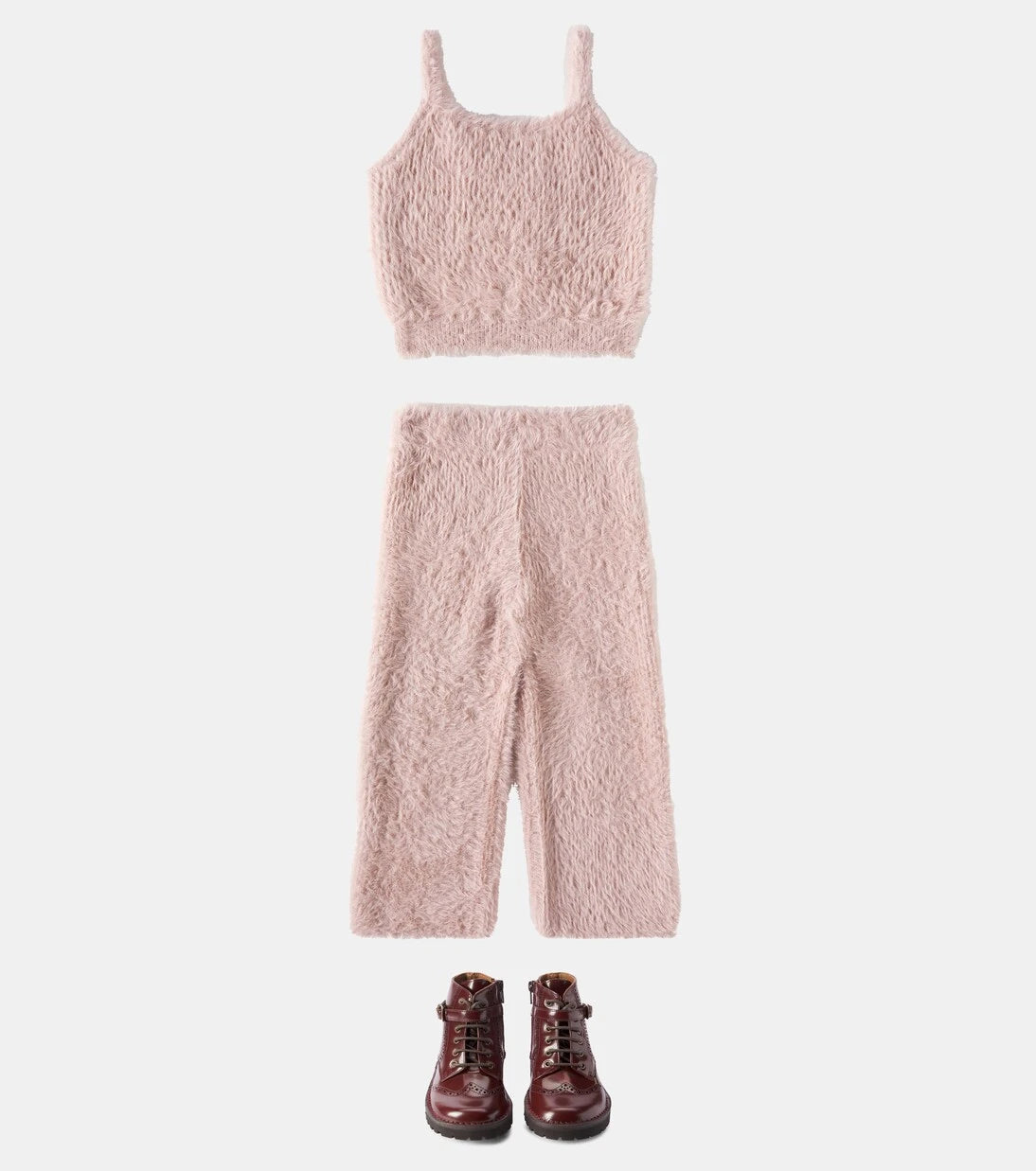 Rylee + Cru - Fuzzy knitted top and pants set