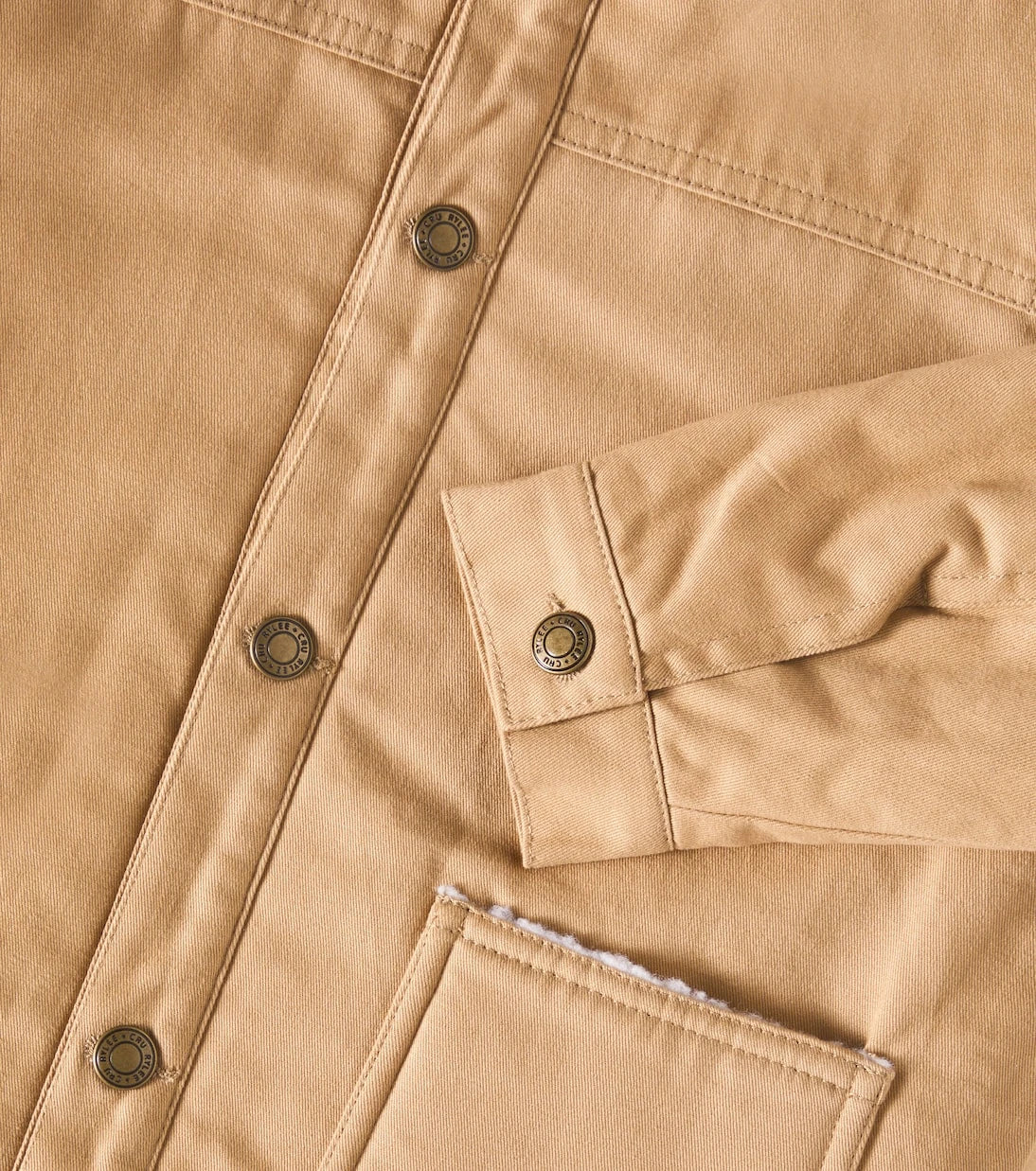 Rylee + Cru - Faux shearling-trimmed cotton jacket