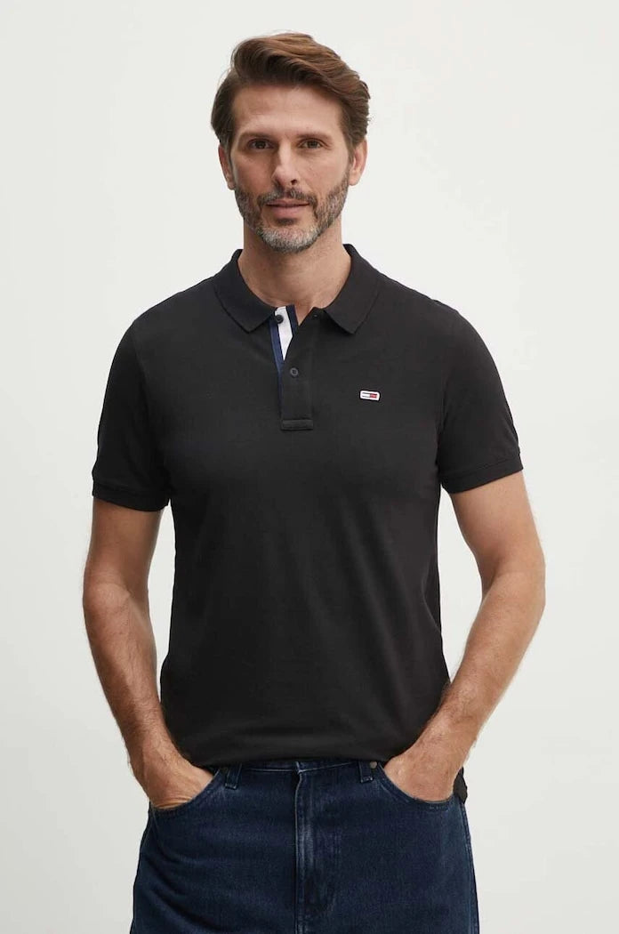 Tommy Jeans Yakalı Pamuklu Tişört