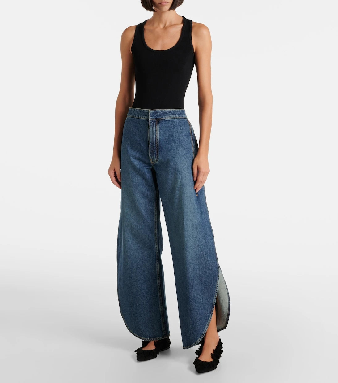 Alaïa - Petal suede ballet flats