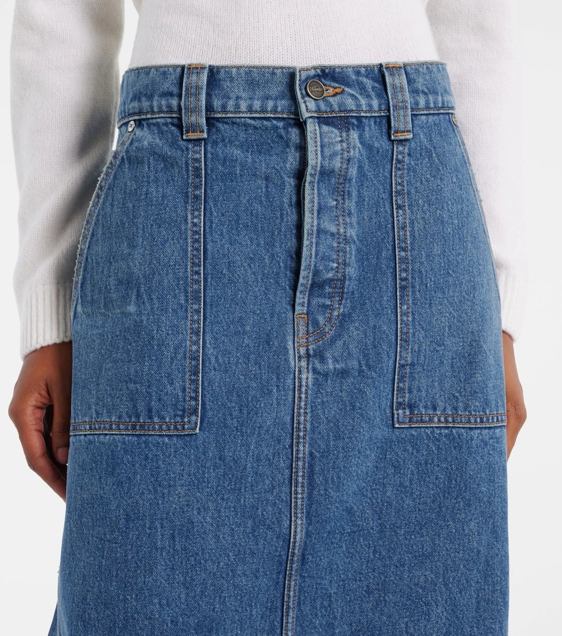 Khaite - Genevieve denim maxi skirt