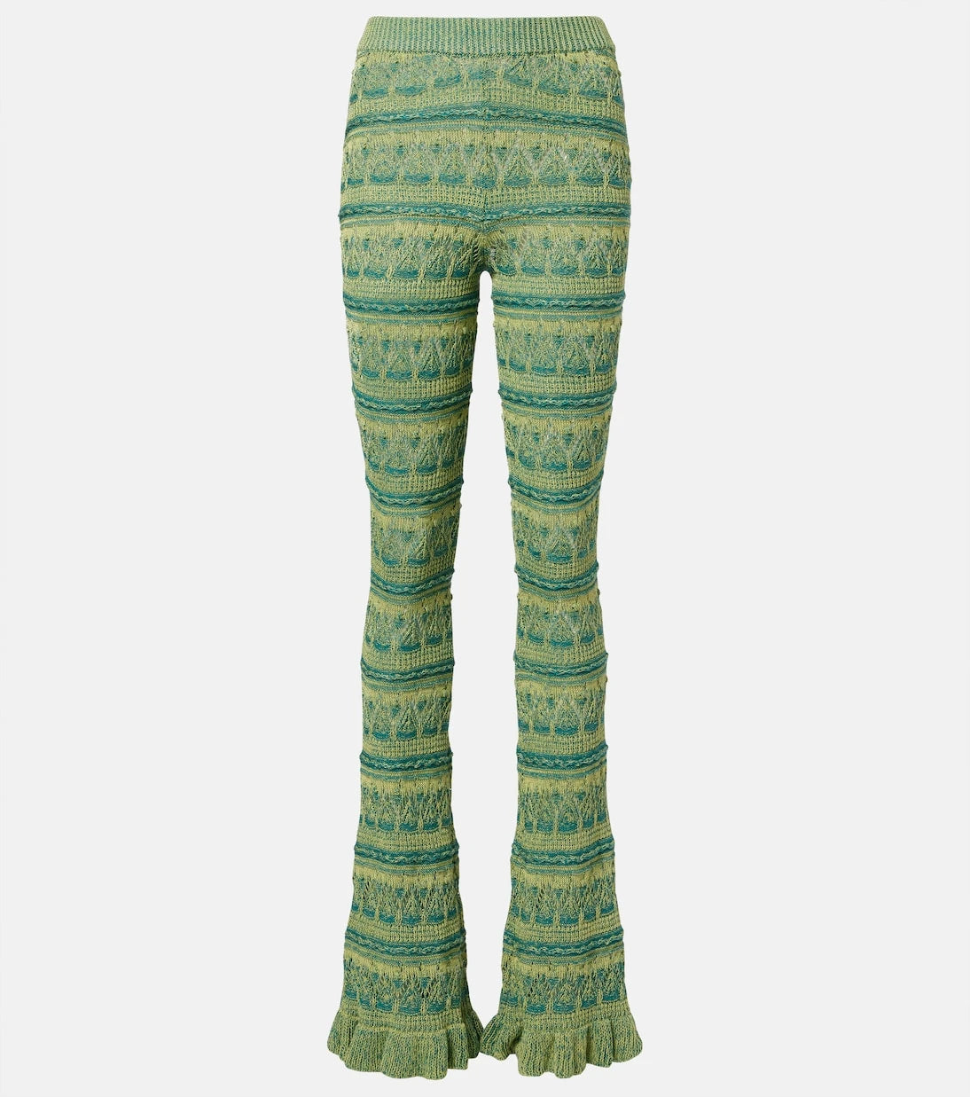 Etro - Crochet cotton flared pants