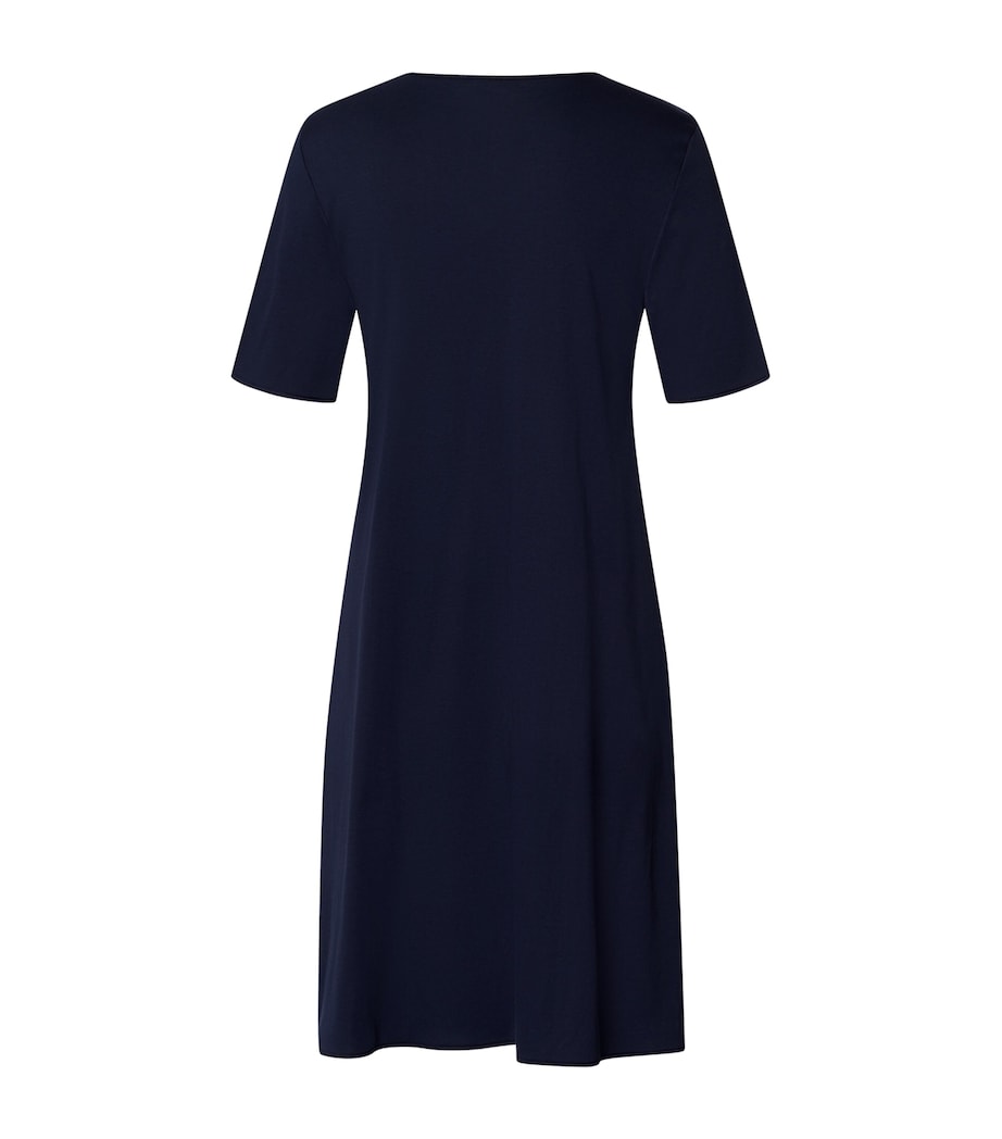 Cotton Short-Sleeve Nightdress DEEP NAVY