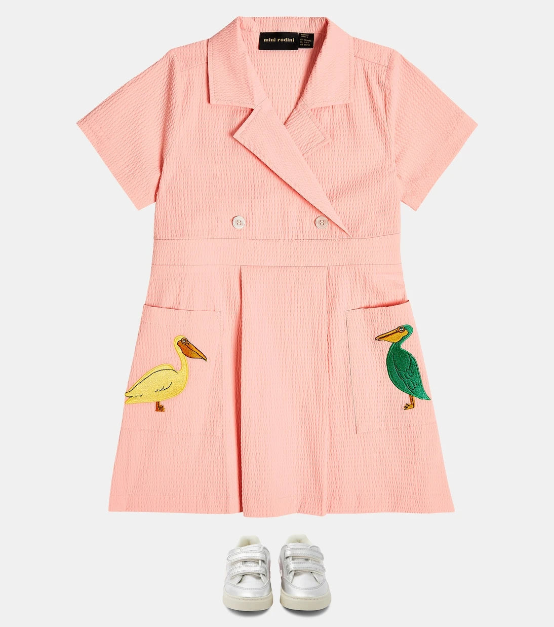 Veja Kids - V-12 metallic leather sneakers