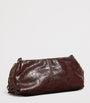 Maje Brown Leather Miss M Clutch Bag