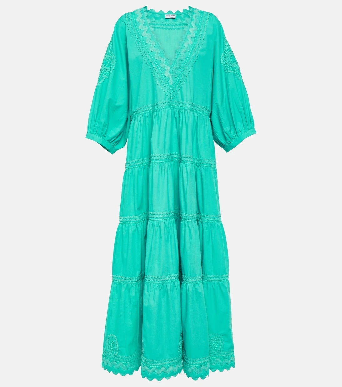 Juliet Dunn - Tiered cotton poplin maxi dress