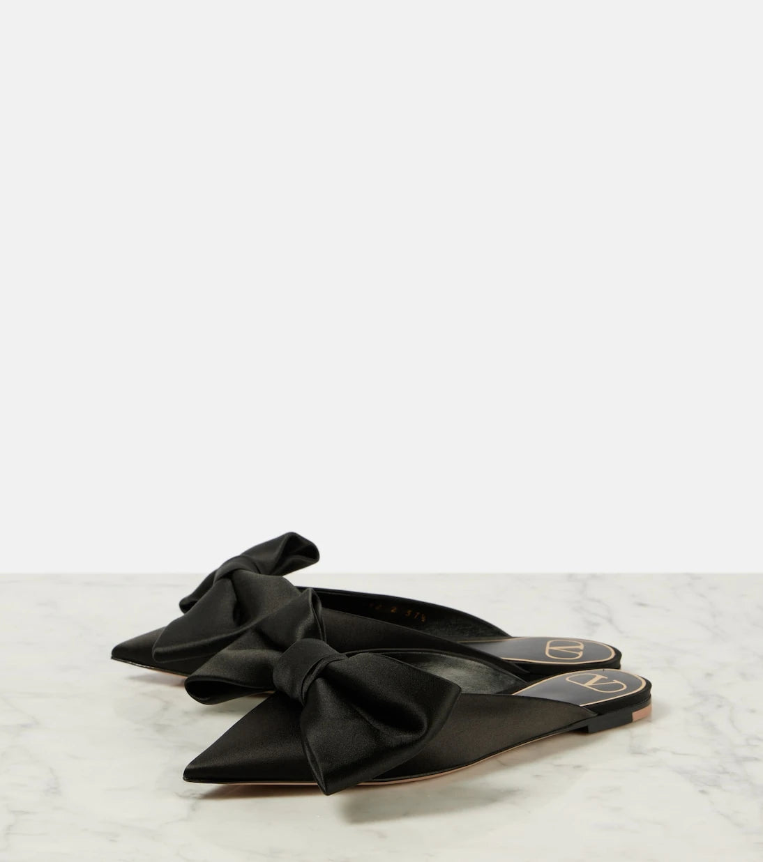 Valentino Garavani - Un Château Bow satin mules