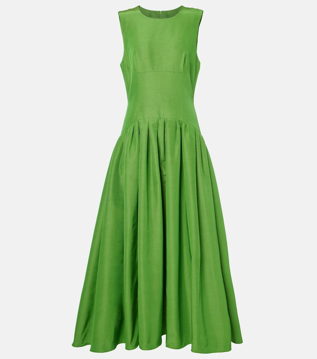 Carolina Herrera - Pleated cotton-blend maxi dress
