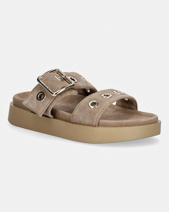 Inuikii Джапанки женски велурени Tilda Buckle