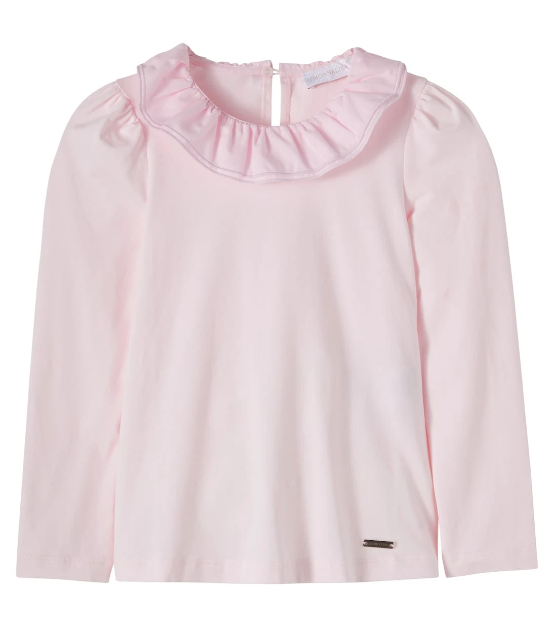 Monnalisa - Ruffled cotton-blend jersey top