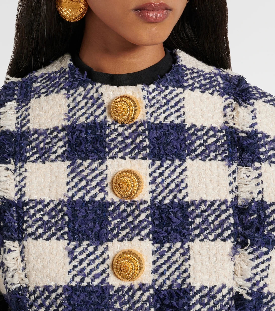 Balmain - Checked tweed jacket