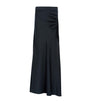 Blue Gathered Alexia Maxi Skirt