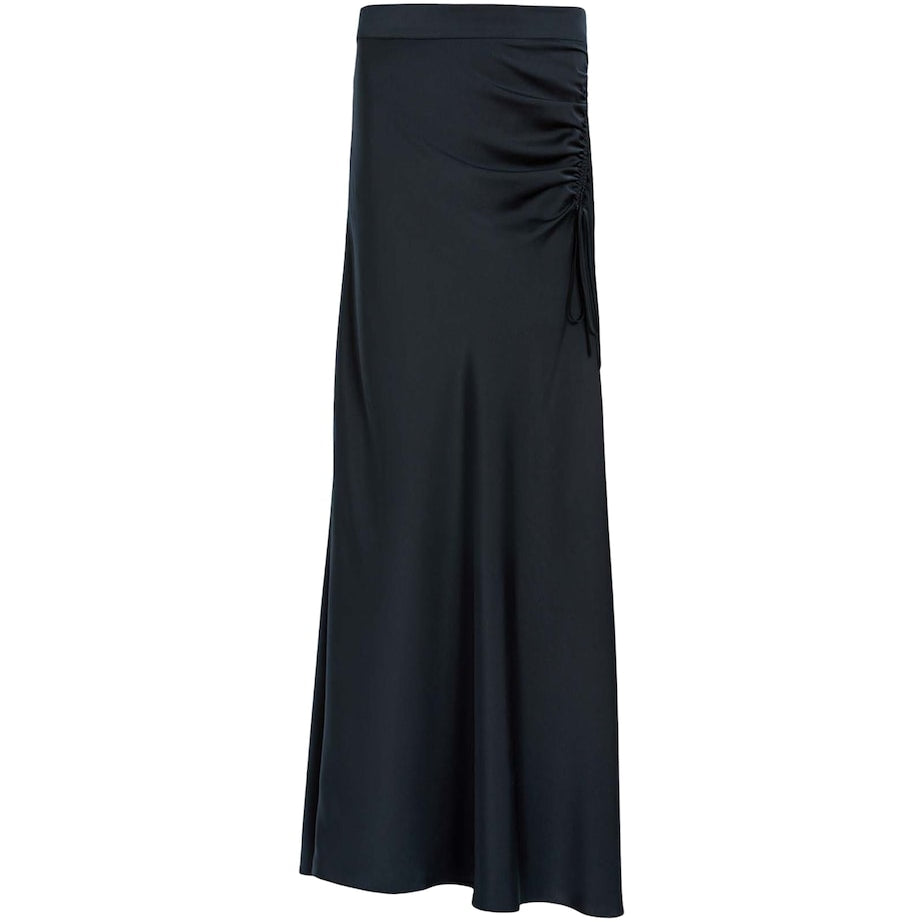 Blue Gathered Alexia Maxi Skirt