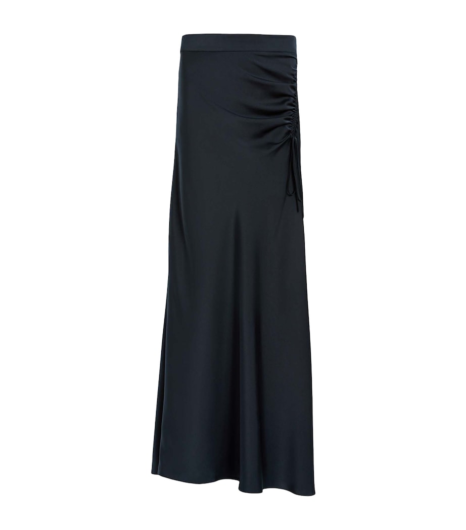 Blue Gathered Alexia Maxi Skirt