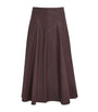 Burgundy Faux Leather Nocera Maxi Skirt