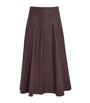 Burgundy Faux Leather Nocera Maxi Skirt