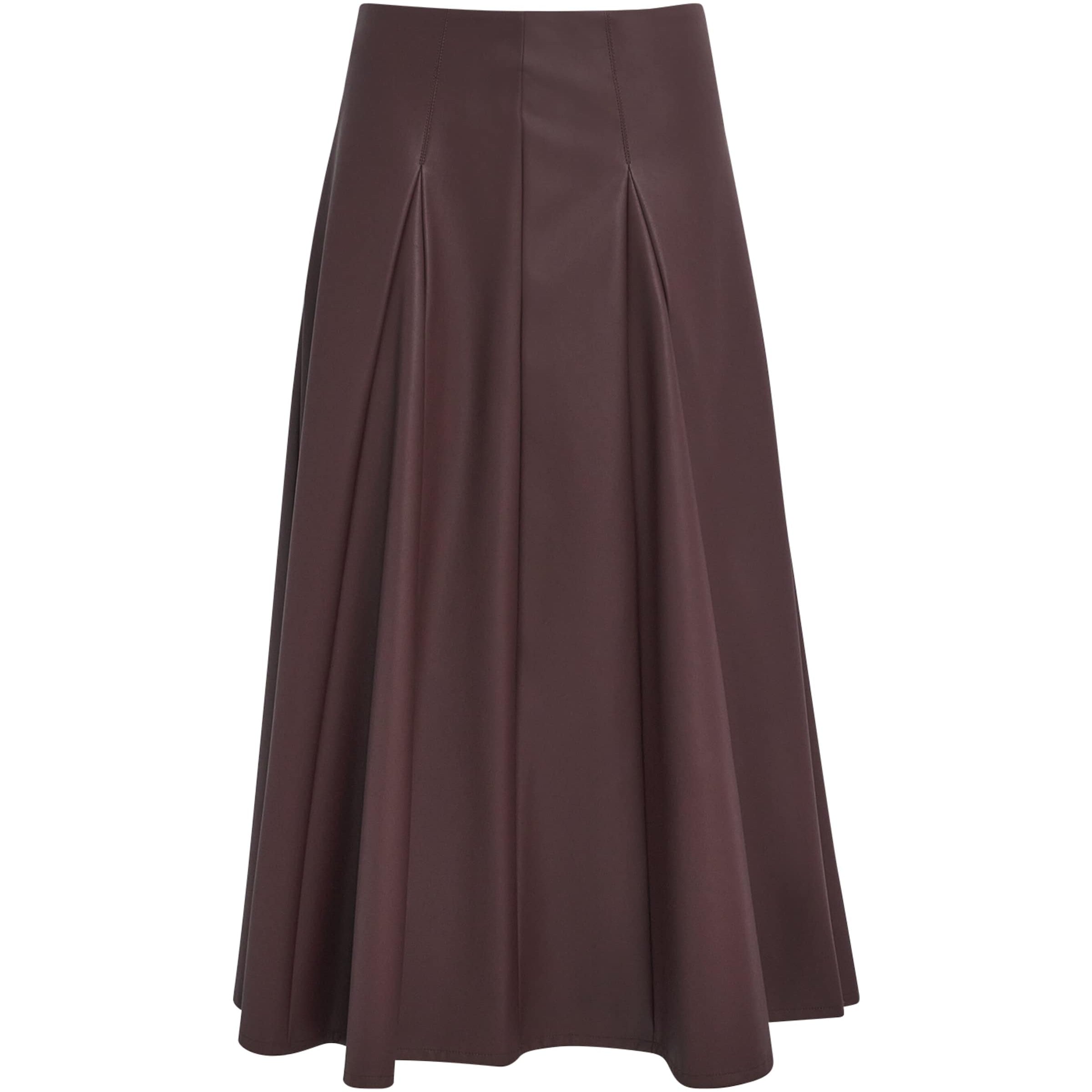 Burgundy Faux Leather Nocera Maxi Skirt
