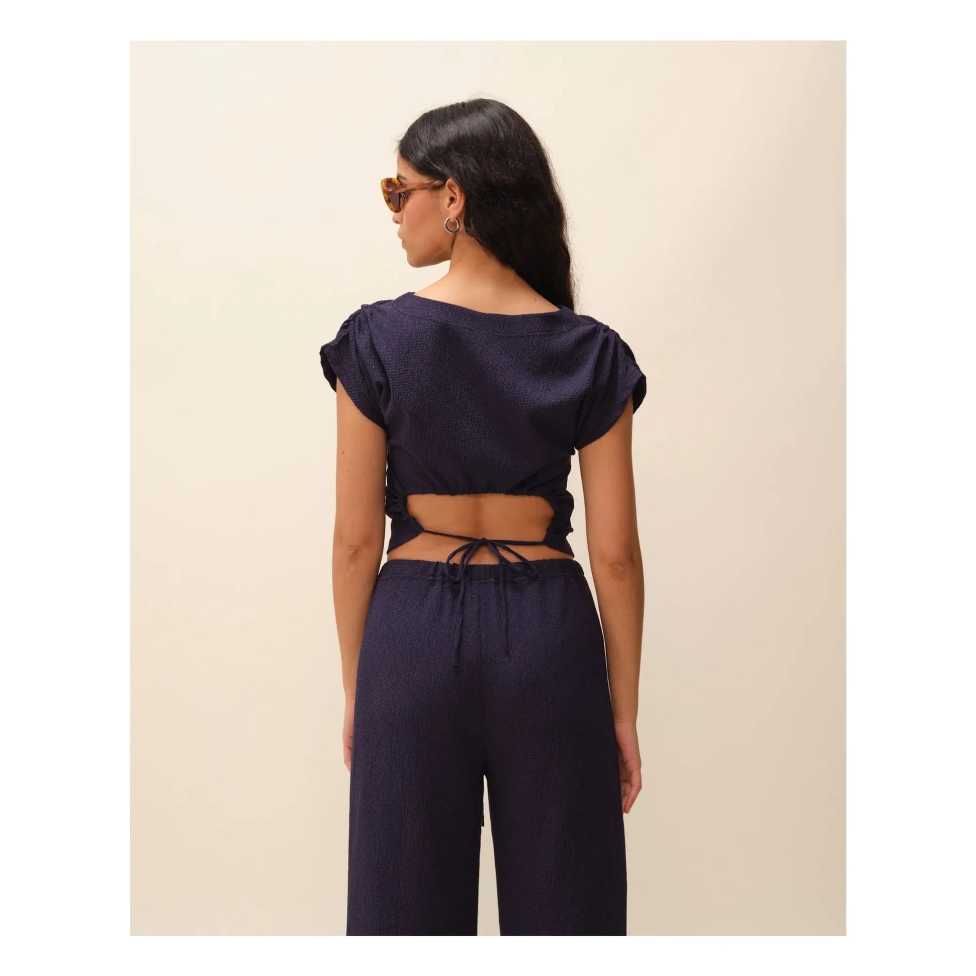 Nitah - Top Leila | Navy blue