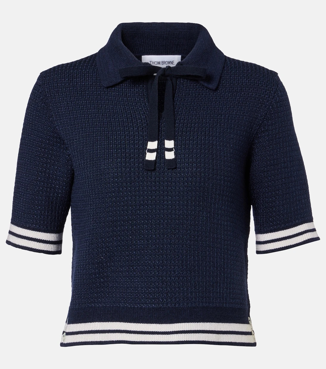 Thom Browne - Silk-blend polo shirt