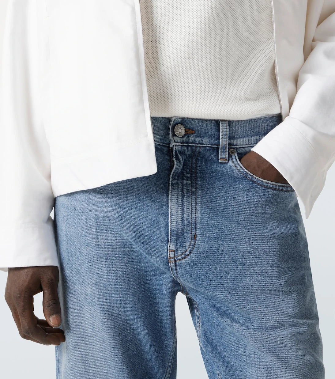 Zegna - High-rise straight jeans