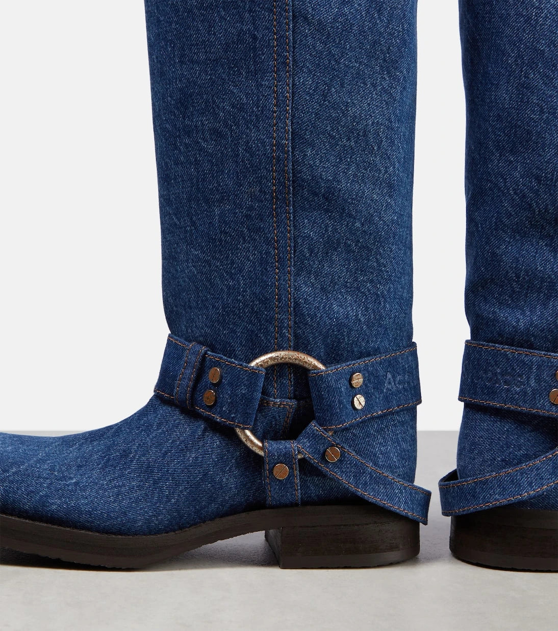 Acne Studios - Balius denim knee-high boots