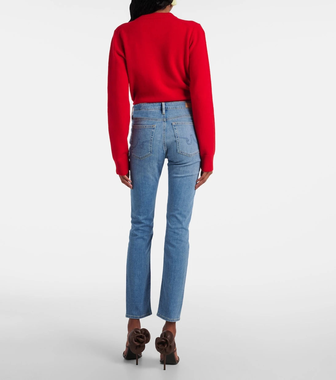 AG Jeans - بنطلون جينز سكيني برايمر أنكل متوسط الارتفاع