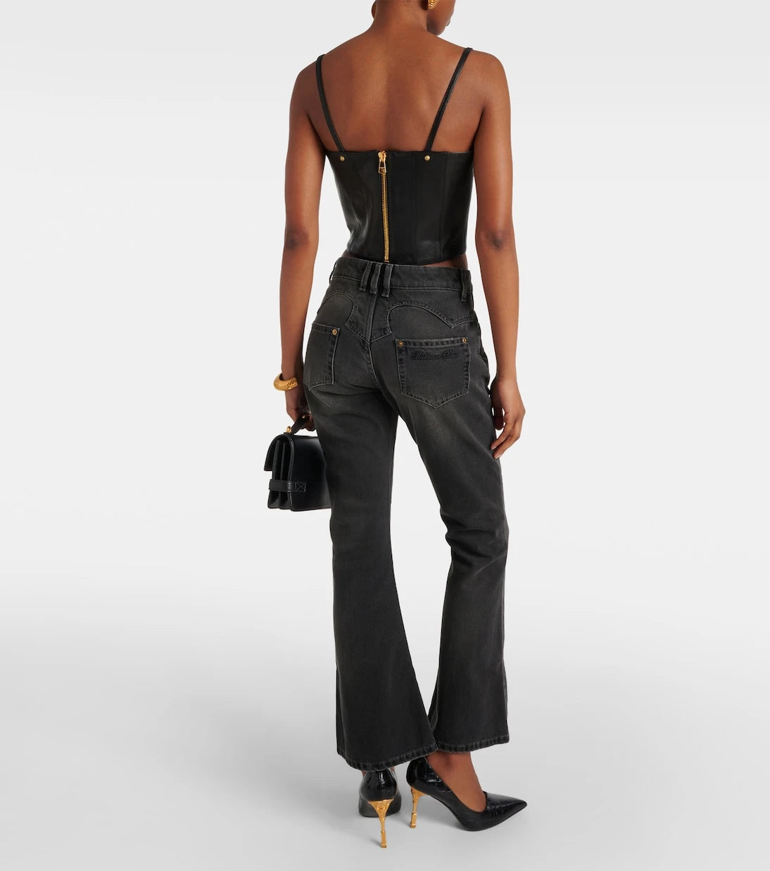 Balmain - Western low-rise bootcut jeans