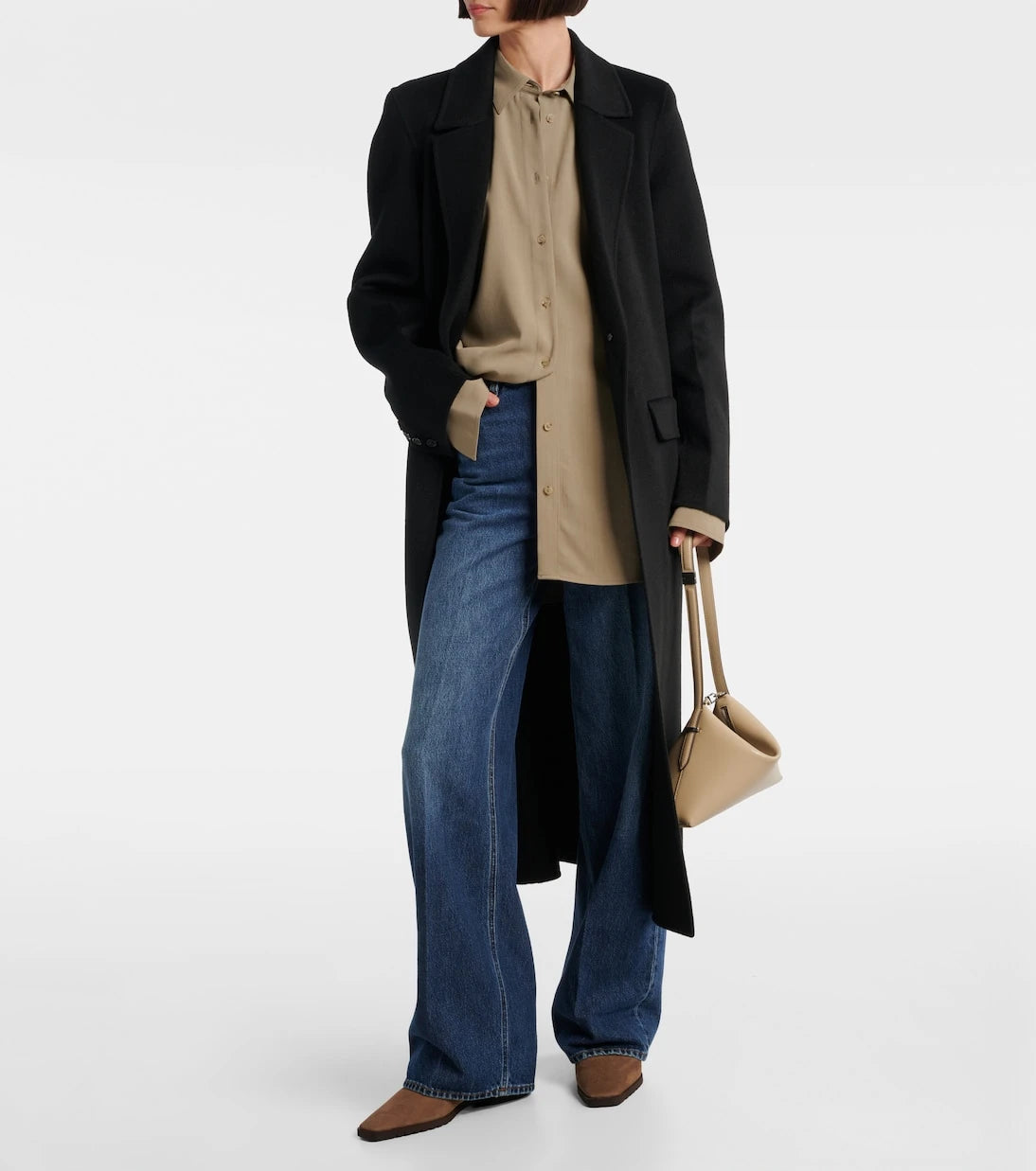 Toteme - Shearling-lined suede ankle boots