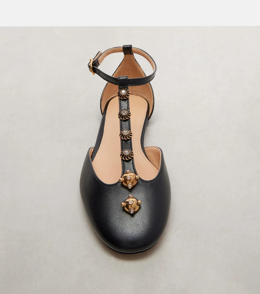 Chloé - Celeste embellished leather flats
